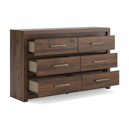 Janfyn - Six Drawer Dresser - Brown