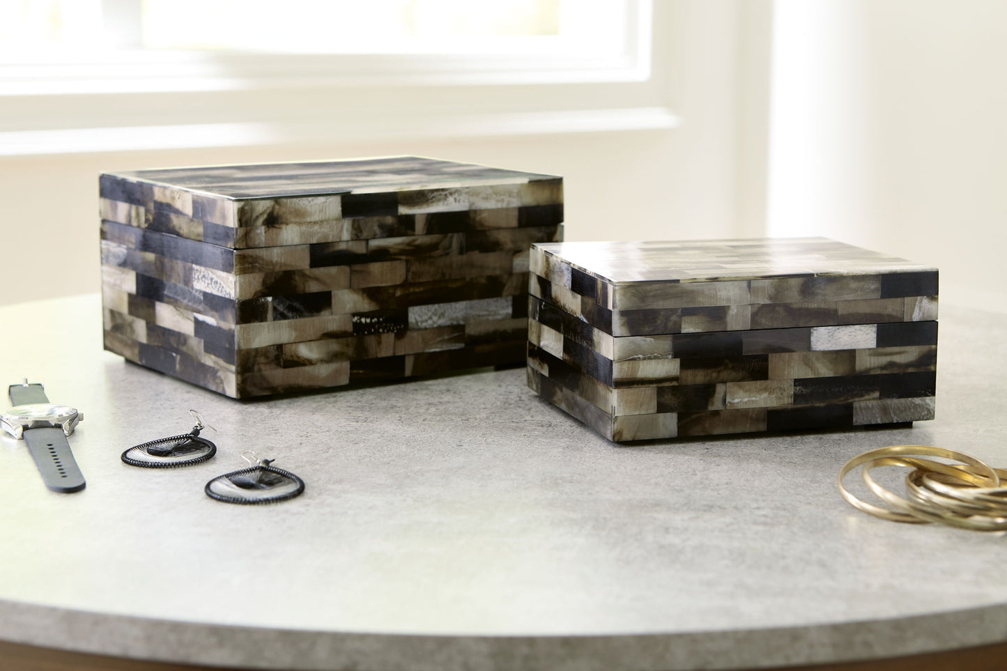Ellford - Box Set (Set of 2) - Black / Brown / Cream