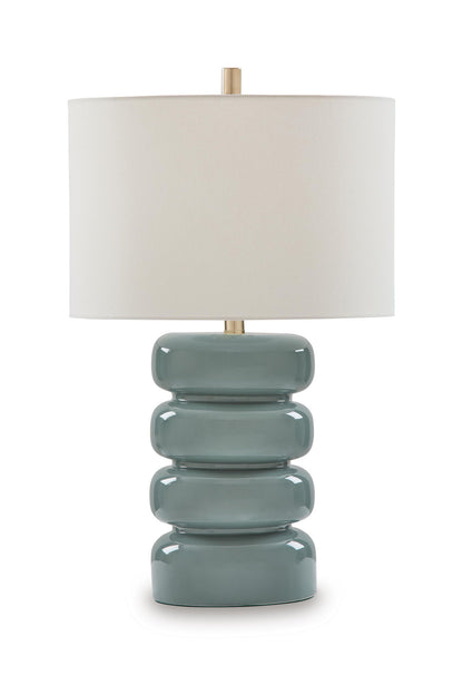 Clayard - Ceramic Table Lamp - Gray Blue