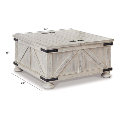 Carynhurst - Cocktail Table with Storage - Whitewash