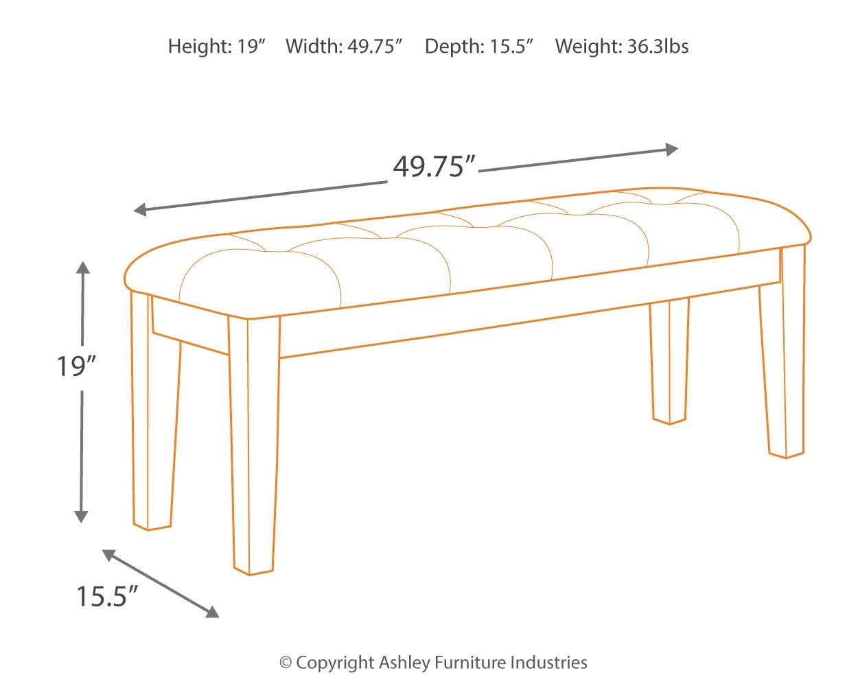 Ralene - Upholstered Bench