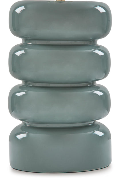 Clayard - Ceramic Table Lamp - Gray Blue