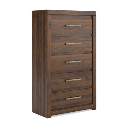 Janfyn - Five Drawer Chest - Brown