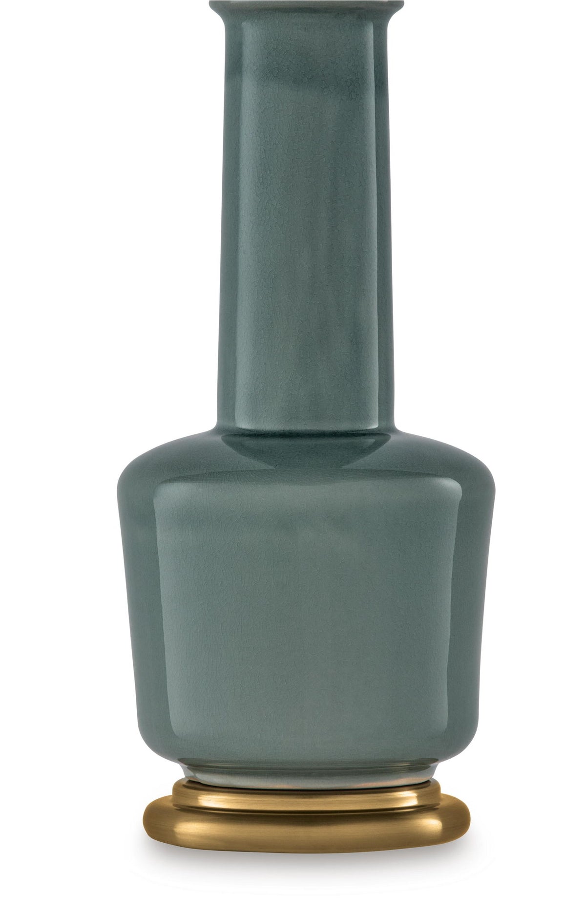 Webbington - Ceramic Table Lamp - Teal / Gold Finish