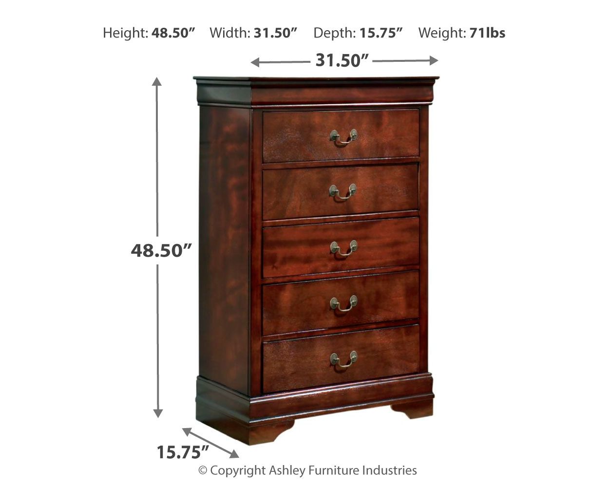 Alisdair - Chest - Reddish Brown