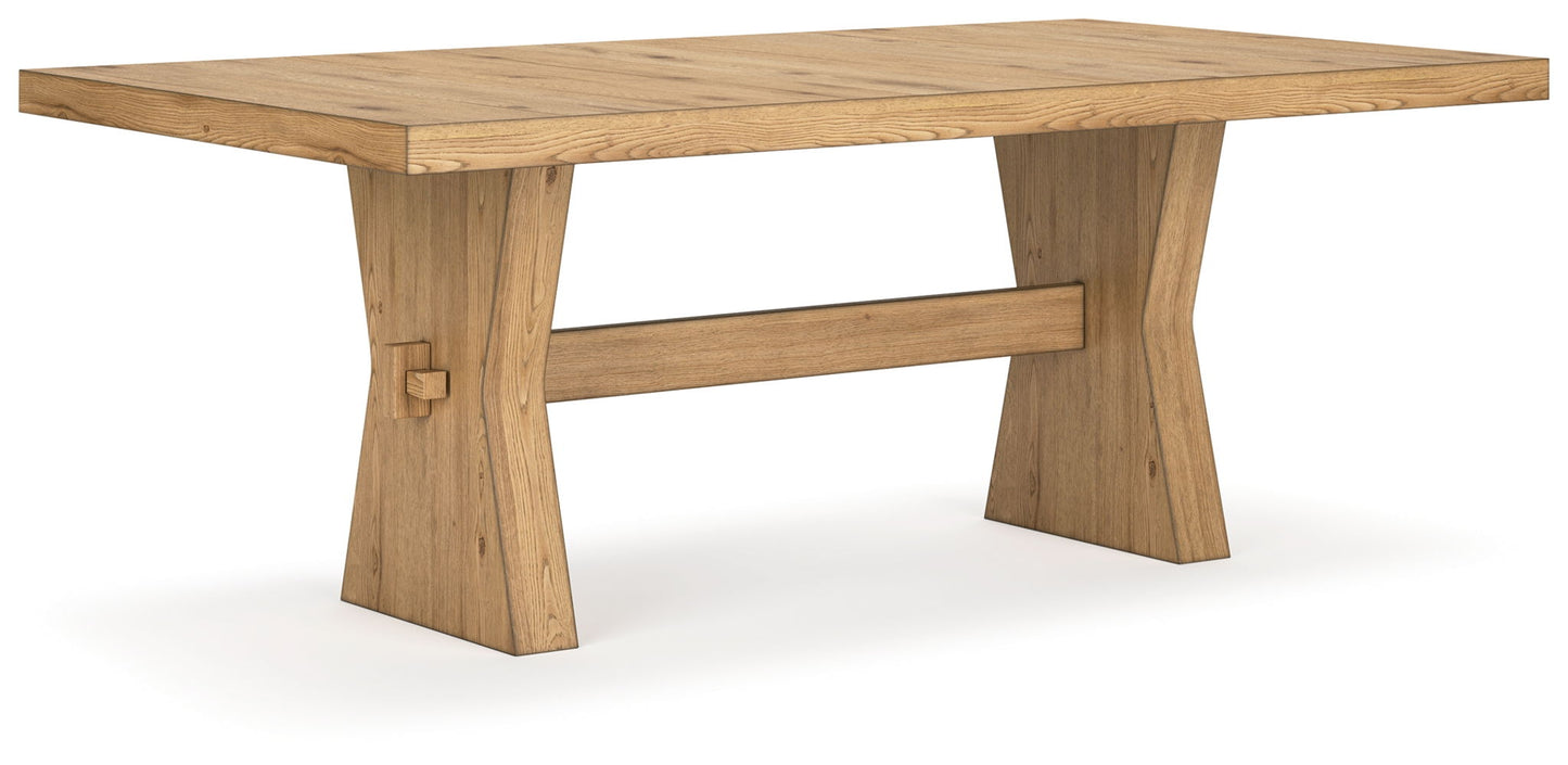 Galliden - Rectangular Dining Room Table - Light Brown